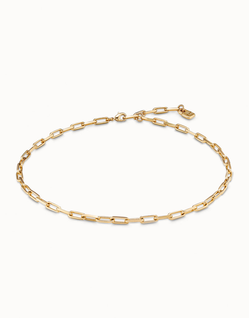 UNOde50 Short link chain charm necklace - Gold