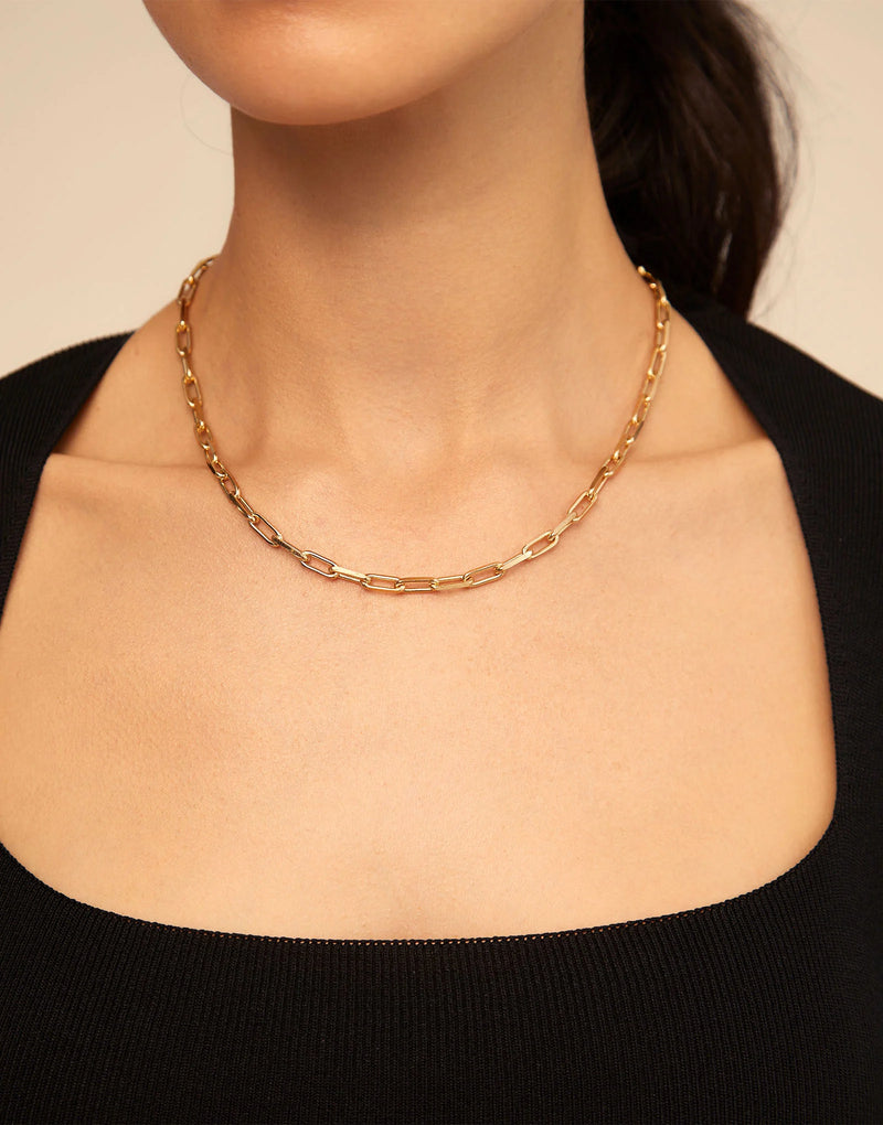 UNOde50 Short link chain charm necklace - Gold