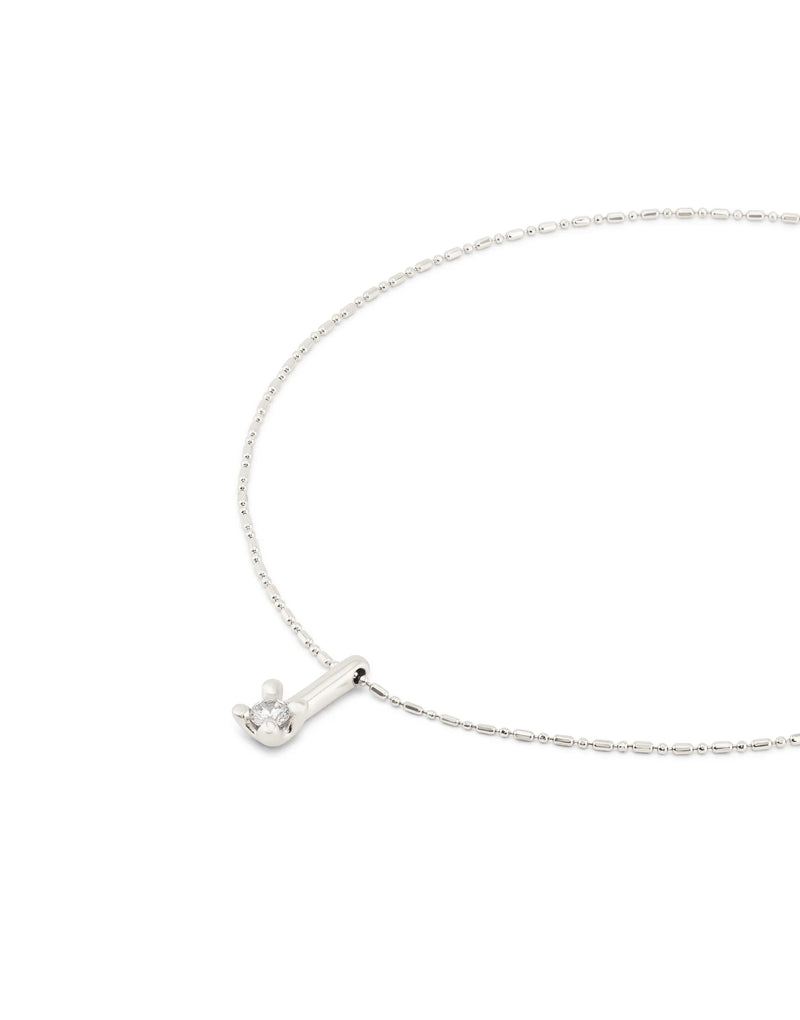 UNOde50 Short chain necklace with white cubic zirconia - Sterling Silver