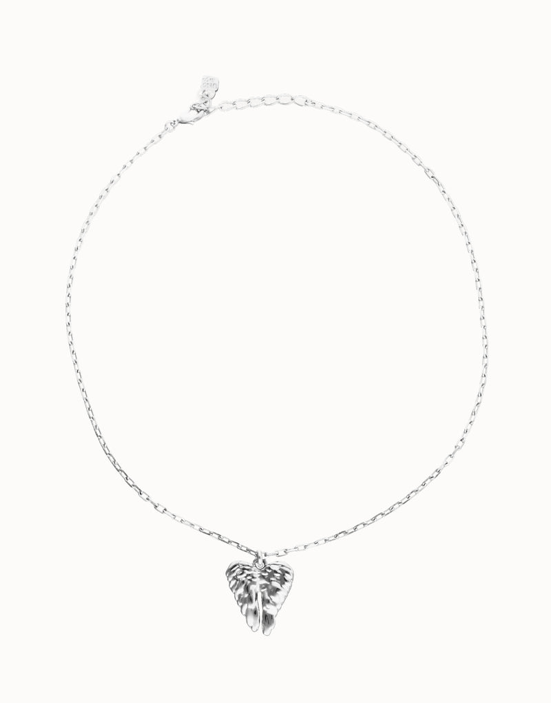 UNOde50 Short necklace with wing detail - Sterling Silver