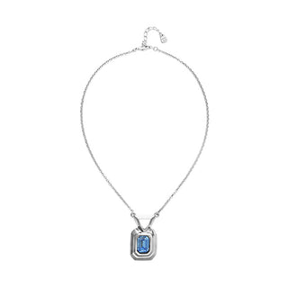UNODE50 Necklace Sterling Silver with Blue Crystal
