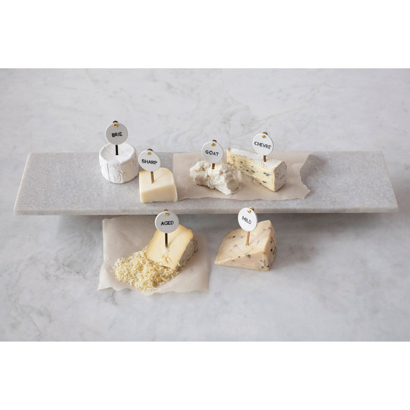 Stoneware and Stainless Steel Cheese Markers
