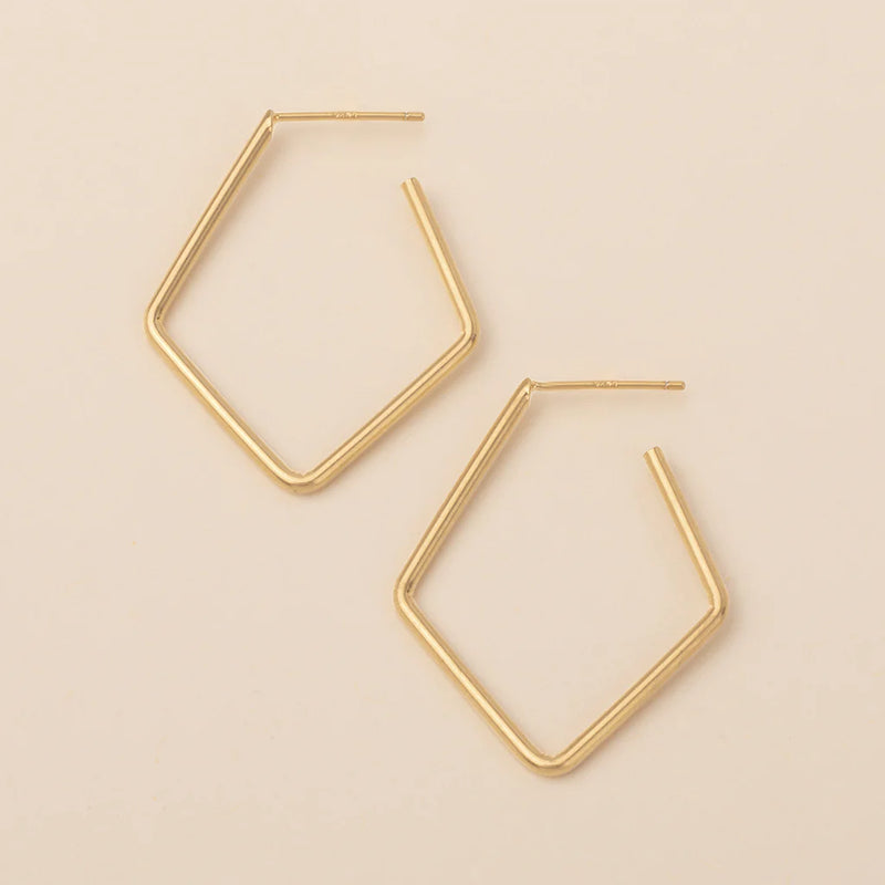 Scout - Refined Earring Collection - Orion Diamond Hoop/Gold Vermeil