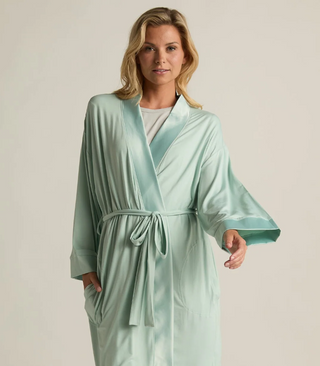 Faceplant Dreams Kimono Robe - Aqua