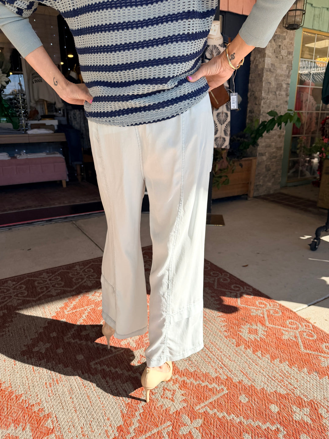 XCVI Mallis Pull-On Twill Gaucho Pant  in Carefree Pigment