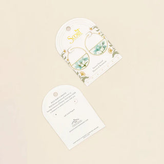 Scout Pressed Flower Hoop Earring - Blue Baby's Breath/Gold