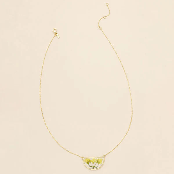 Scout Pressed Flower Necklace - Yellow Baby&