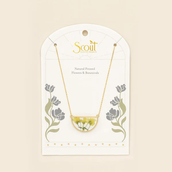 Scout Pressed Flower Necklace - Yellow Baby&