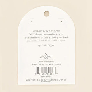 Scout Pressed Flower Thread Earring - Yellow Baby's Breath/Gold