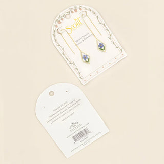Scout Pressed Flower Thread Earring - Blue Forget Me Not/Gold
