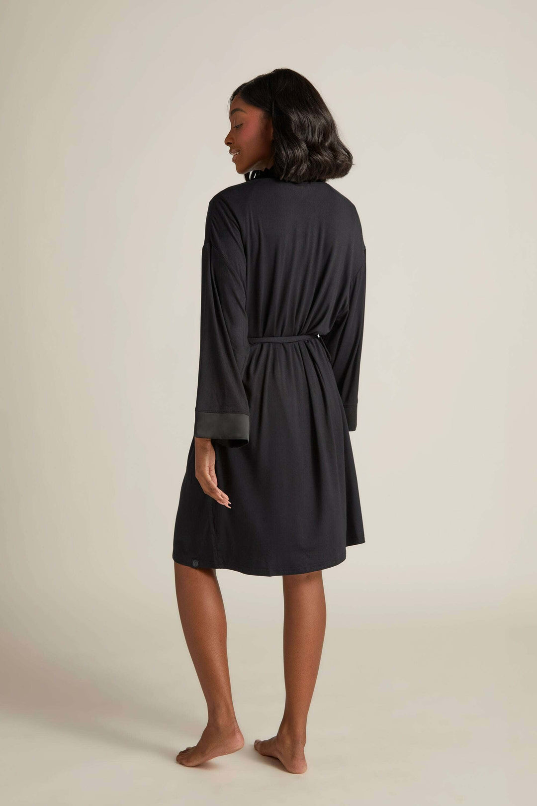 Faceplant Dreams Kimono Robe - Black