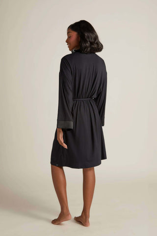 Faceplant Dreams Kimono Robe - Black