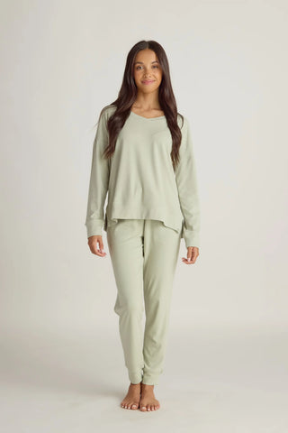 Faceplant Dreams Soft Pullover - Sage
