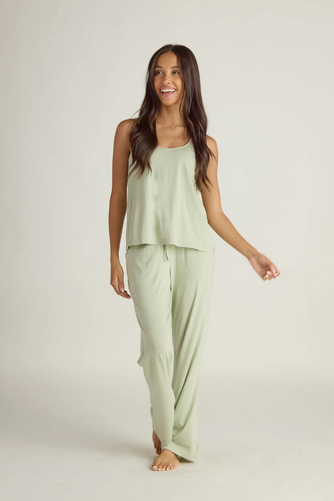 Faceplant Dreams Long Lounge Pants - Sage