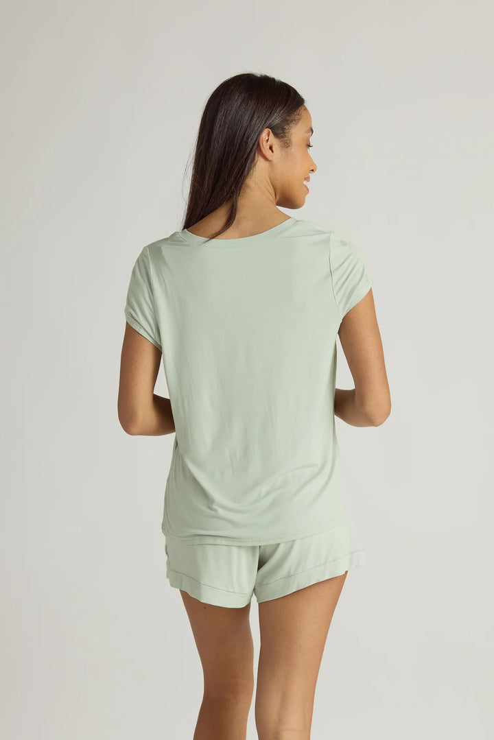 Faceplant Dreams Bamboo Classic V-Neck Tee - Sage