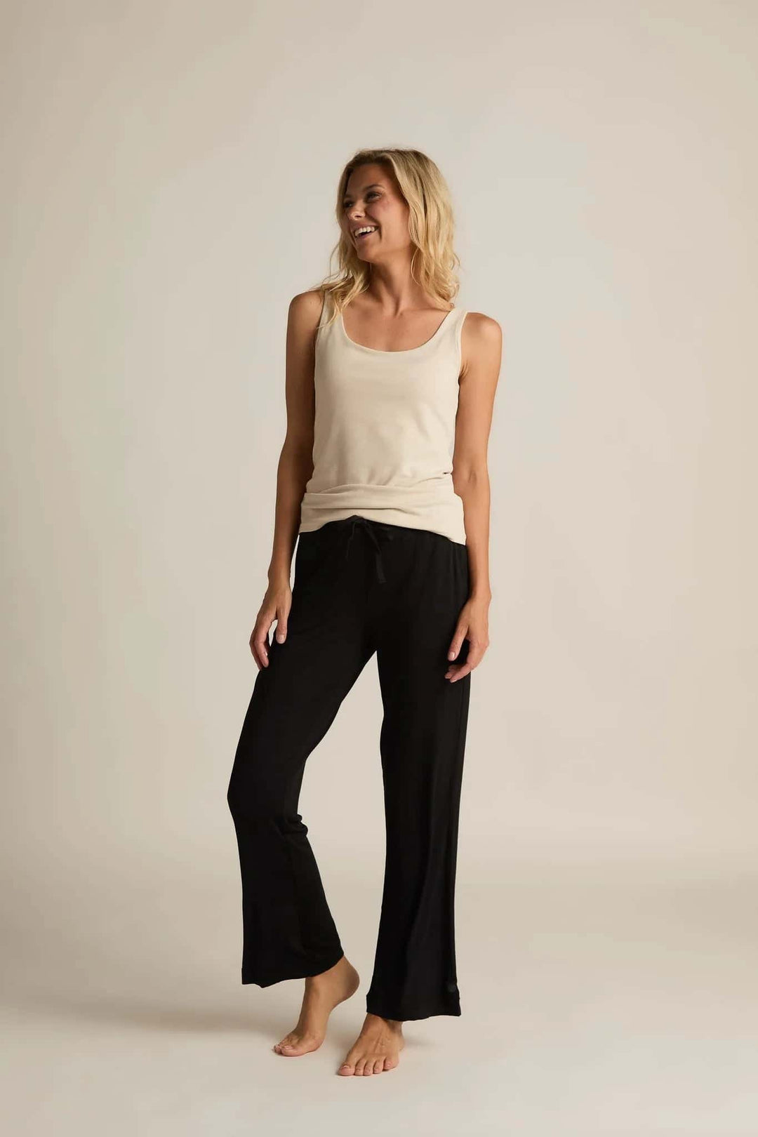 Faceplant Dreams Bamboo Long Lounge Pants - Black