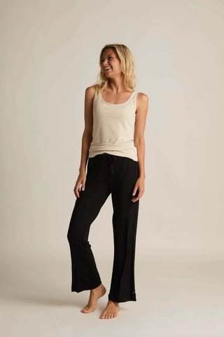 Faceplant Dreams Bamboo Long Lounge Pants - Black