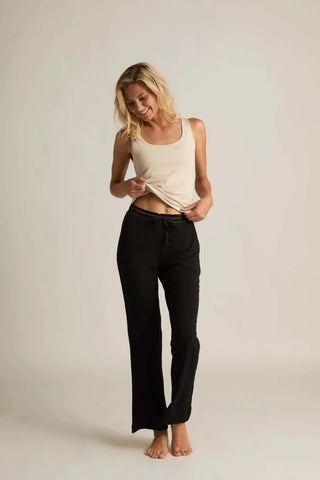 Faceplant Dreams Bamboo Long Lounge Pants - Black