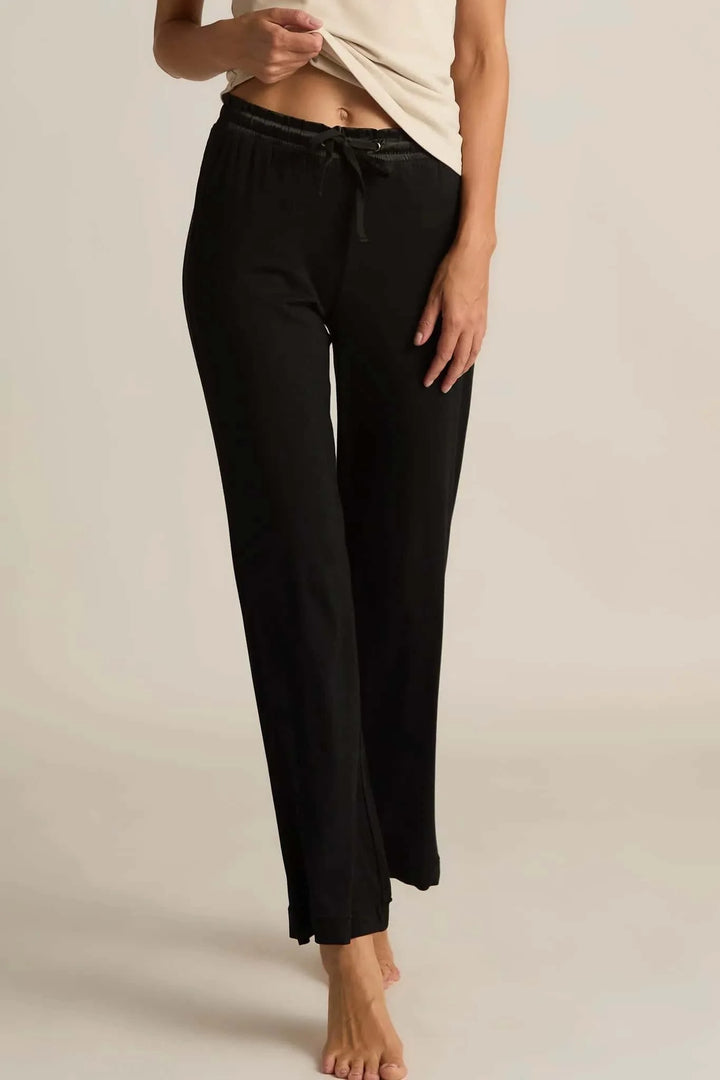 Faceplant Dreams Bamboo Long Lounge Pants - Black