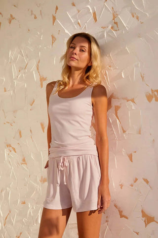 Faceplant Dreams Soft Collection Tank w/Bralette - Soft Pink