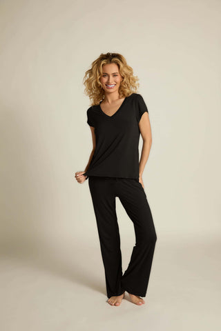 Faceplant Dreams Bamboo Classic V-Neck Tee - Black
