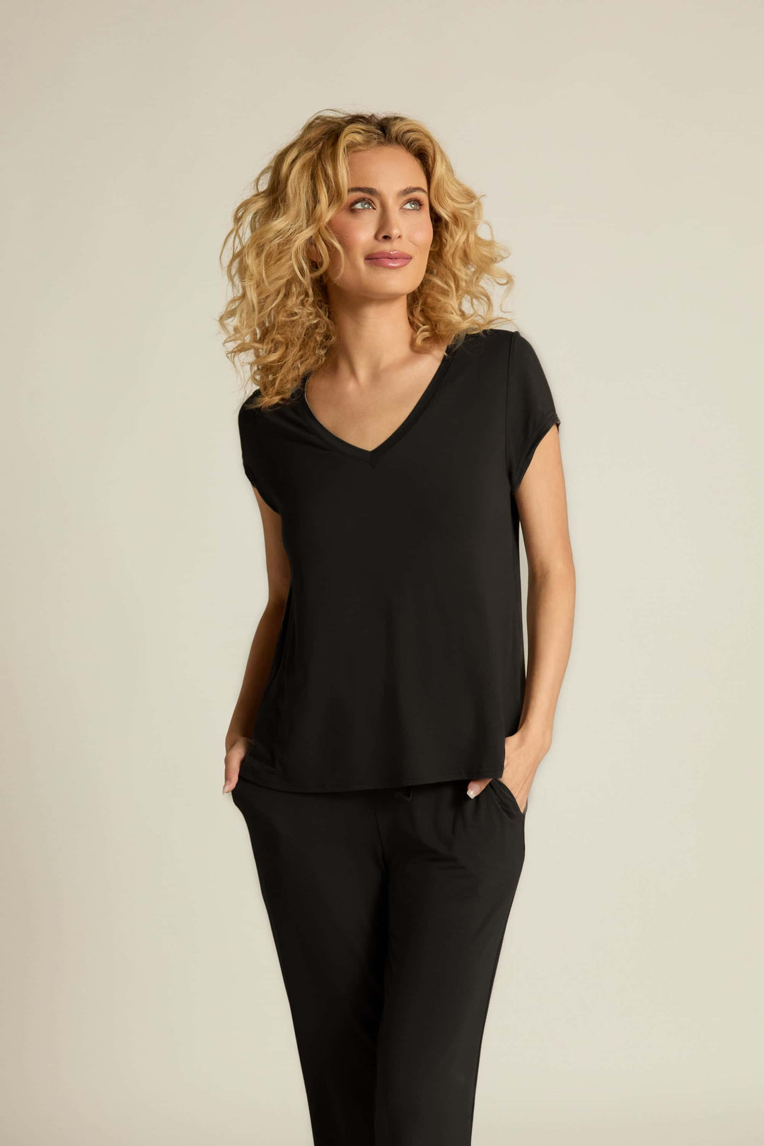 Faceplant Dreams Bamboo Classic V-Neck Tee - Black