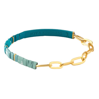 Scout - Good Karma Ombre w/Chain Bracelet - Joy & Kindness Turquoise/Gold