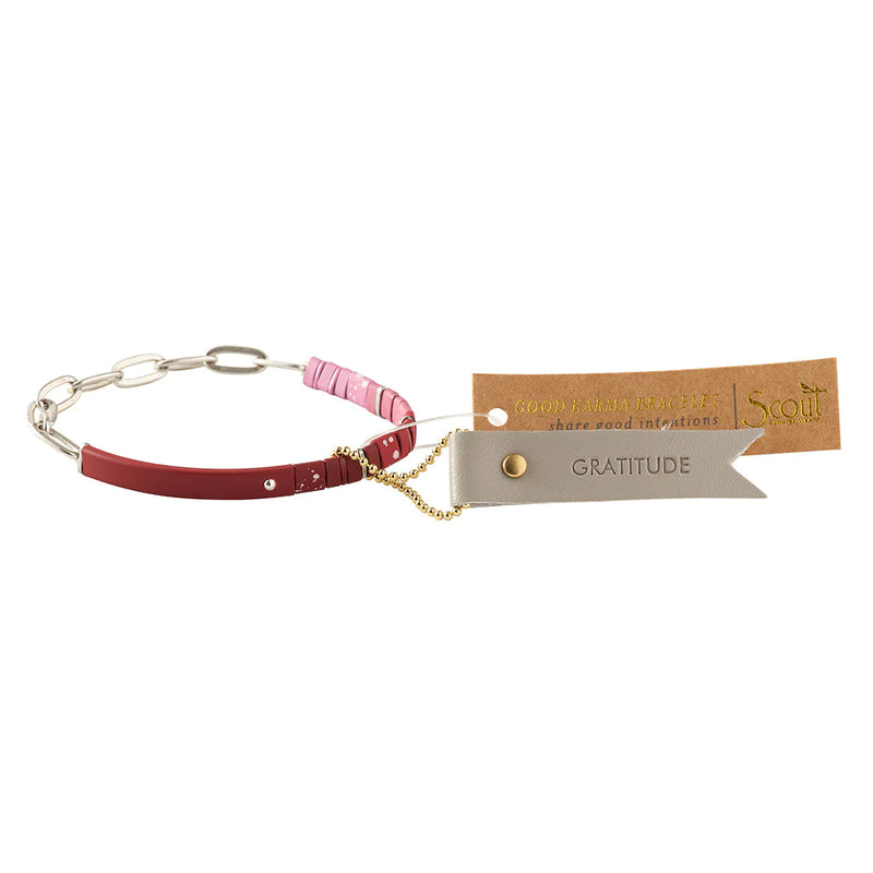 Scout - Good Karma Ombre w/Chain Bracelet - Gratitude Mulberry/Silver