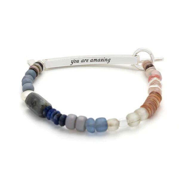Scout Hidden Message Bracelet - Amazing/Labradorite/Silver