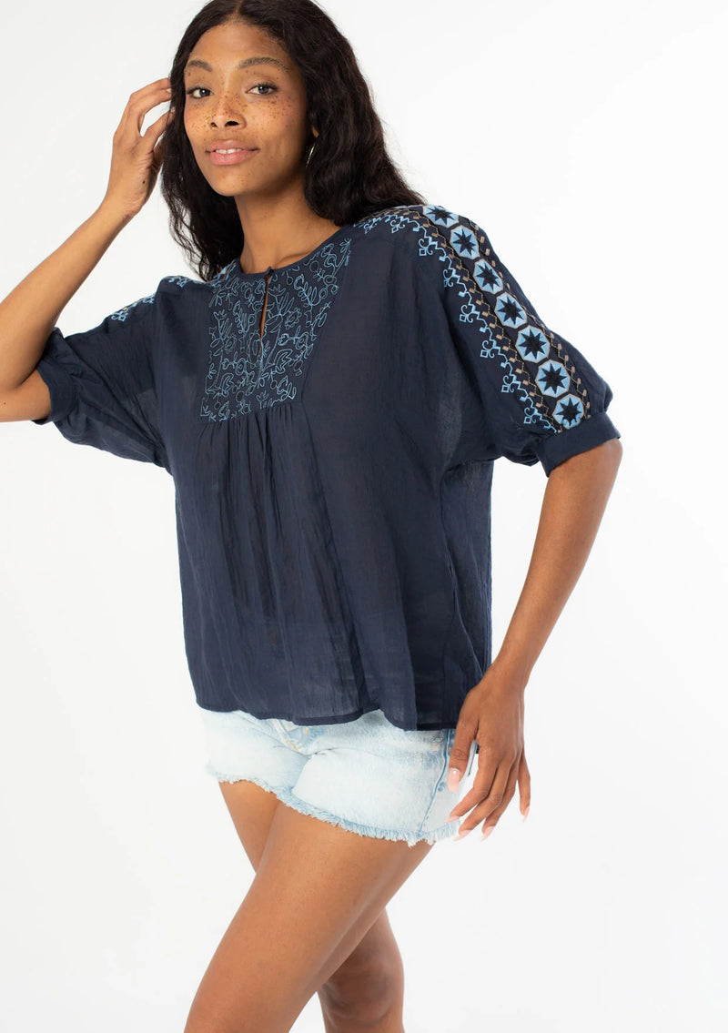 FINAL SALE Whitley Embroidered Top