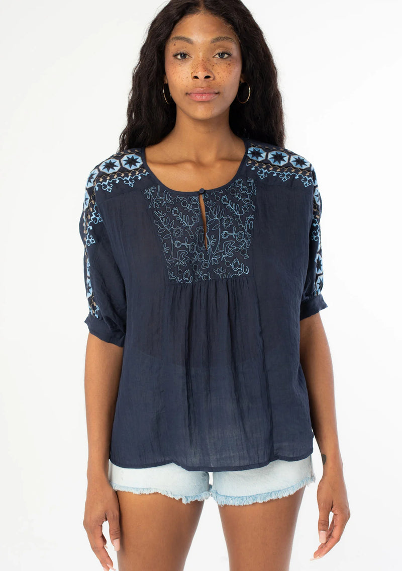 FINAL SALE Whitley Embroidered Top