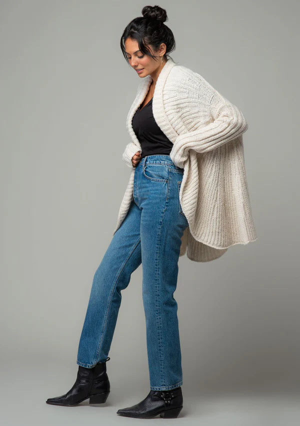 Suki Shawl Collar Cardigan - Oatmeal