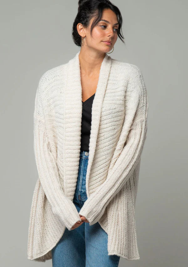 Suki Shawl Collar Cardigan - Oatmeal