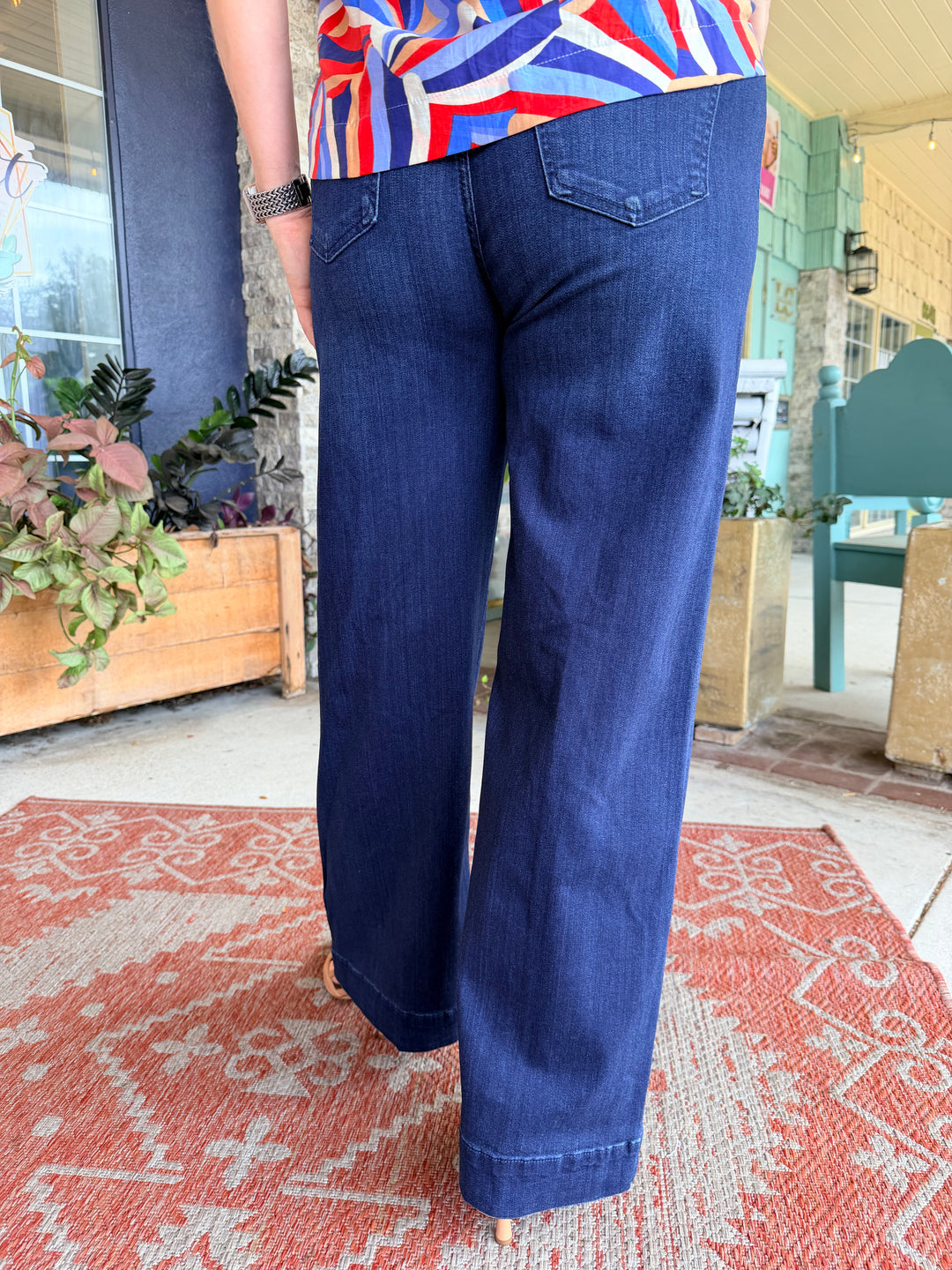 Liverpool Patch Pocket Wide Leg 31" - Summit Lake