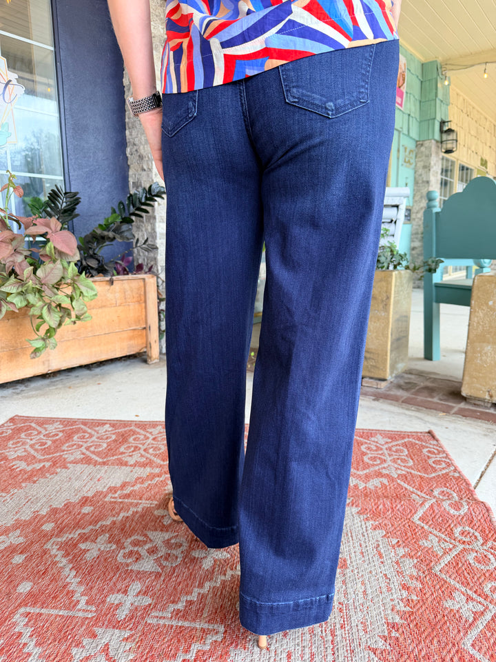 Liverpool Patch Pocket Wide Leg 31" - Summit Lake