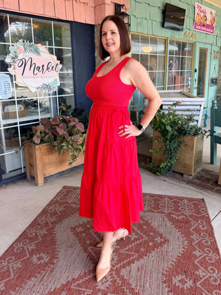 Amalfi Poppy Dress