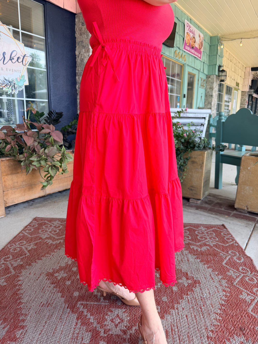 Amalfi Poppy Dress