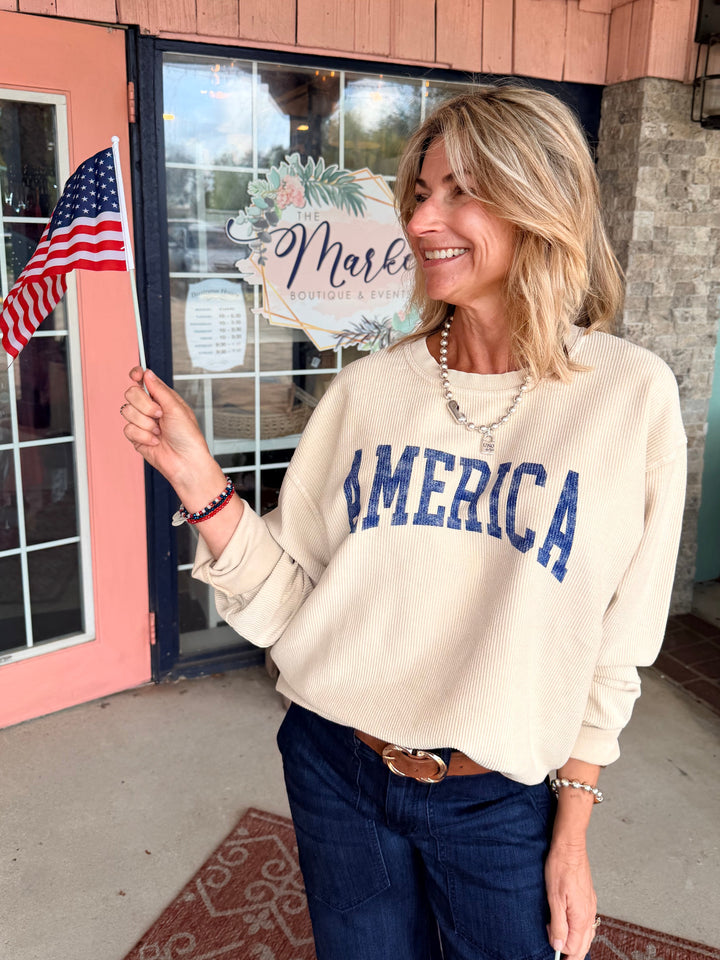 America Thermal Vintage Pullover Vanilla