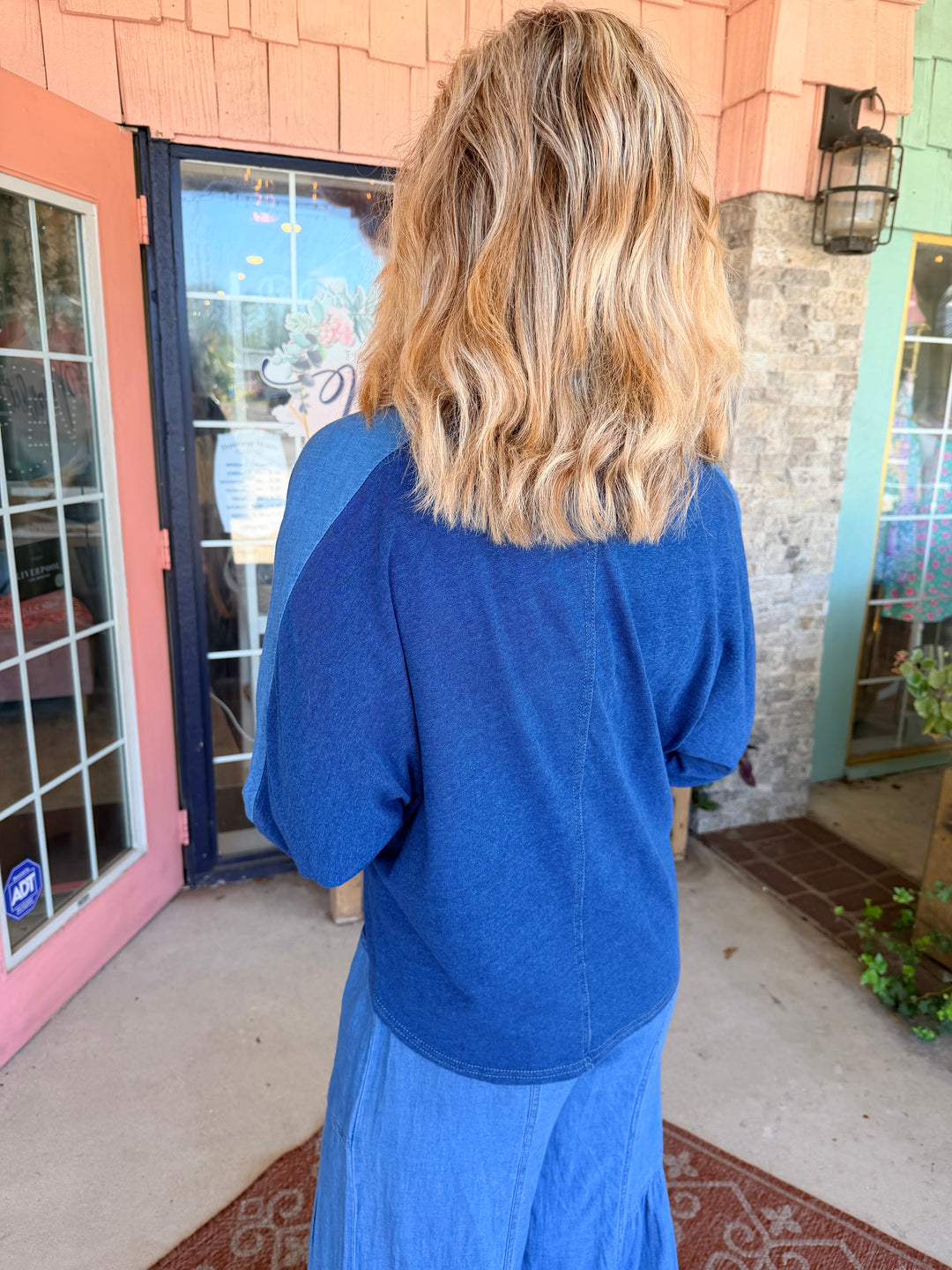 XCVI Abena Indigo Twill Snap-Up Top Etiolate Wash