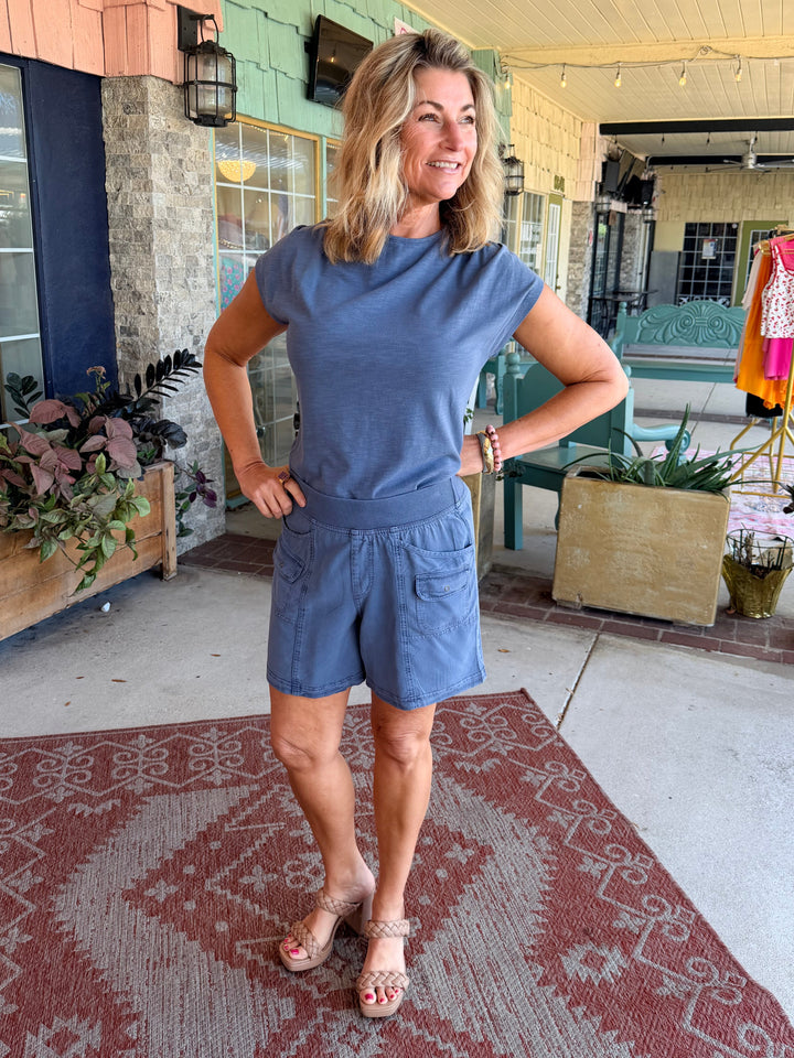 XCVI Prosper Twill Short Hypnotic Pigment