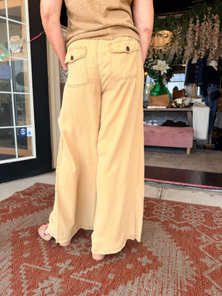 XCVI Embroidered Dacia Twill Pleated Pant Sepia Pigment