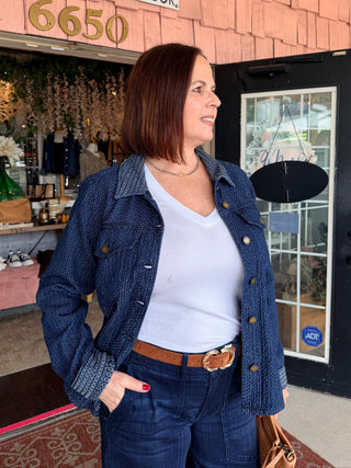 Liverpool Fit & Flare Jacket Blue Doris