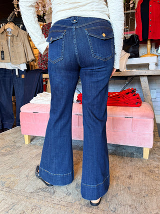 Liverpool Hannah Outlaw Flare " Inseam Duskwood Blue