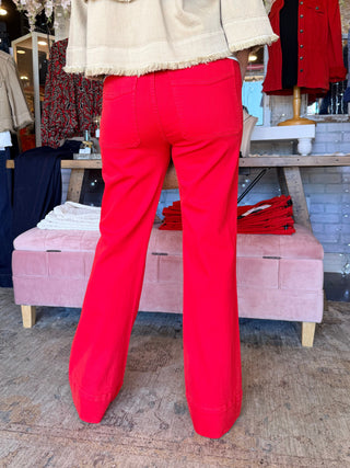 Liverpool Lucy High Rise Clean Front Boot 32" Inseam Sundance Red