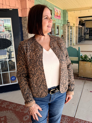 Charlie B Reversible Animal Print Quilted Jacket - Imprint