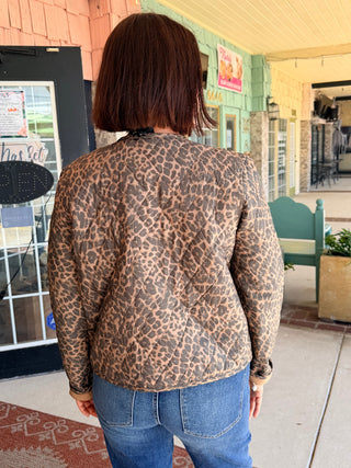 Charlie B Reversible Animal Print Quilted Jacket - Imprint