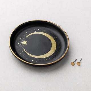 Scout Jewelry Dish & Stud Earring Set - Crescent/Black