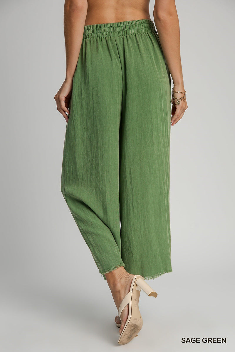 FINAL SALE Snow Washed Pants - Sage Green