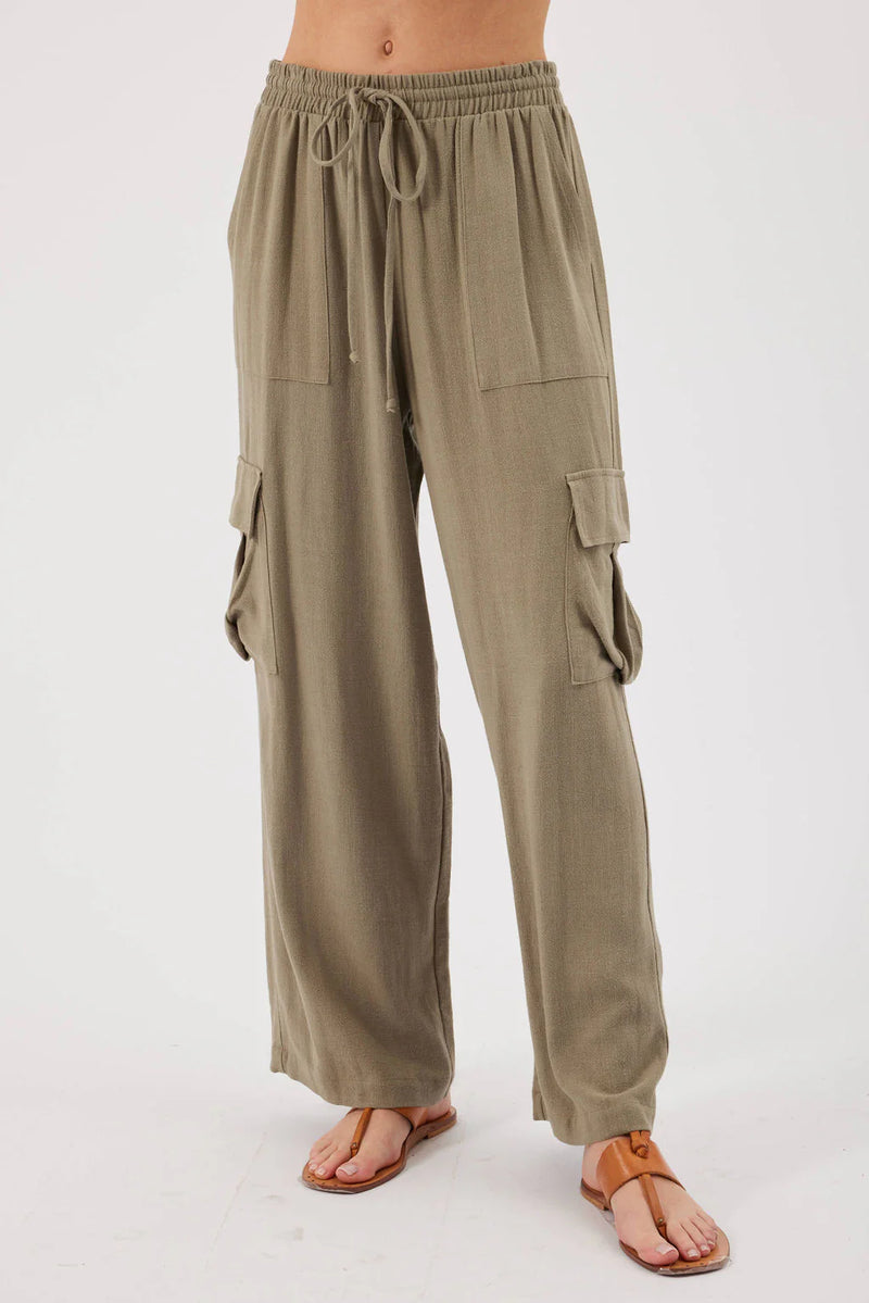 Kylie Paige - Made in the USA - Josie Cargo Pant - Oak