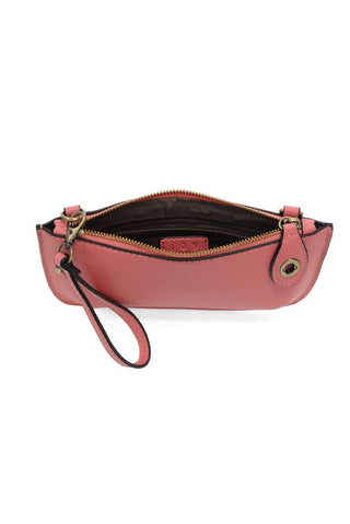 Joy Susan Mini Crossbody Wristlet Clutch - Jellyfish Pink